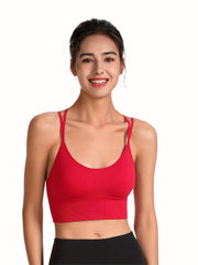 Wireless Sports Bra Double Straps Running Workout Women's Lingerie