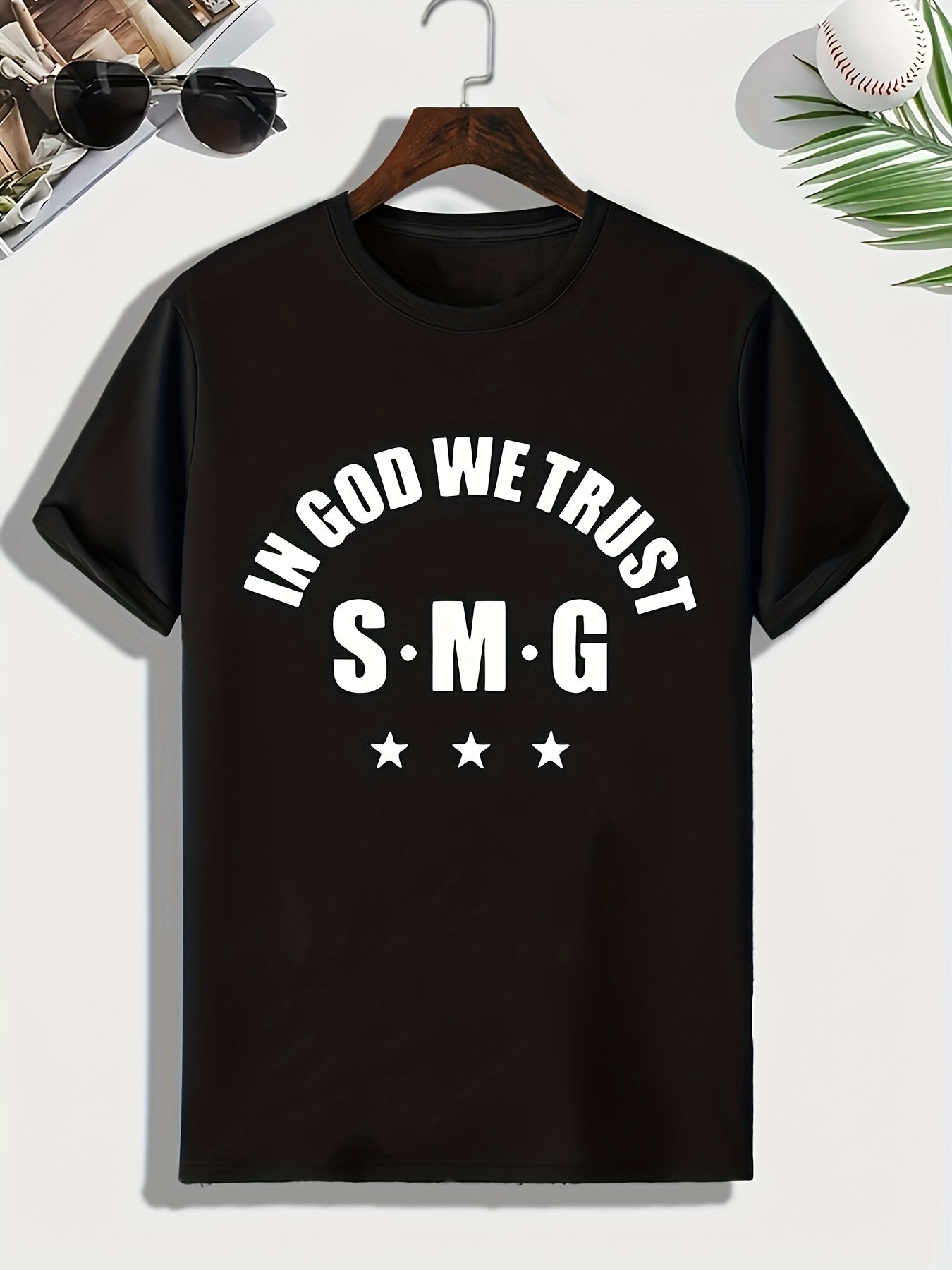 SMG Print Men's Comfy T-shirt for Outdoor Summer