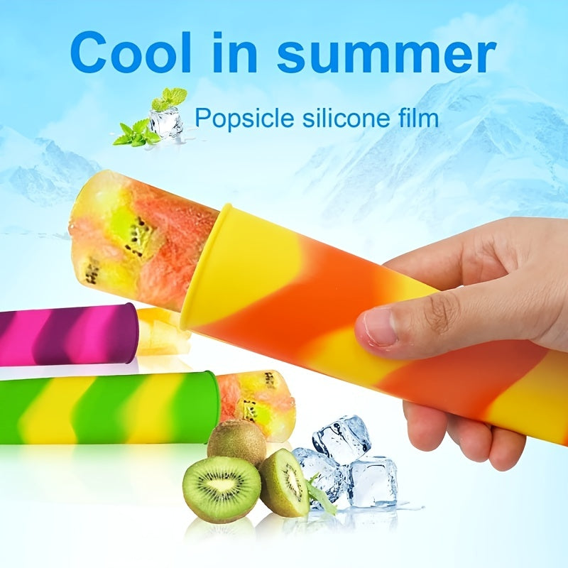 1pc Silicone Popsicle Mold BPA Free Reusable Ice Pop Molds with Lid