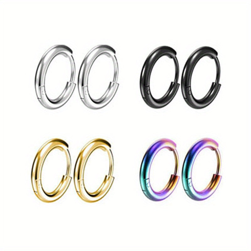 Titanium Steel Coil Earrings 8-16mm