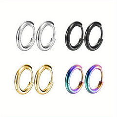 Titanium Steel Coil Earrings 8-16mm