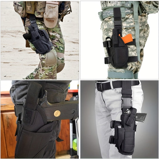 2pcs Drop Leg Holster Molle Thigh Holster Adjustable Left Right Handed Carlebben