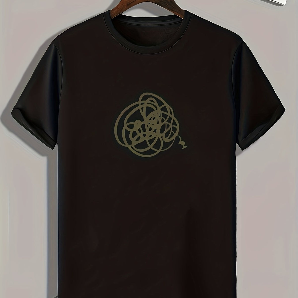 Graffiti Print Men's Graphic T-shirt for Summer