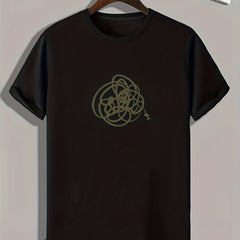 Graffiti Print Men's Graphic T-shirt for Summer