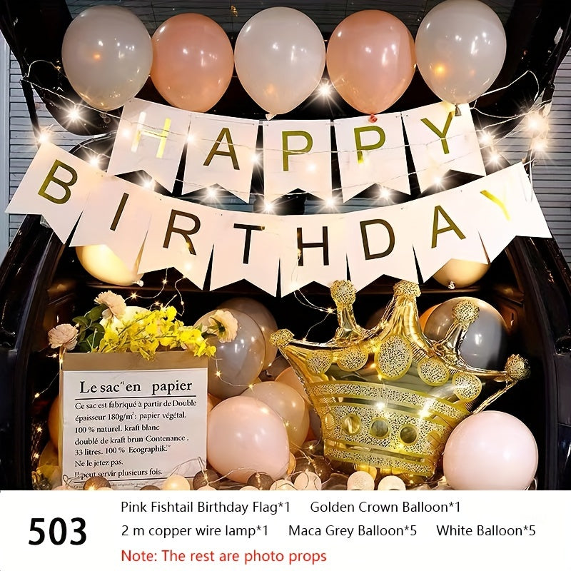 Car Trunk Surprise Birthday Proposal Decoration Set
