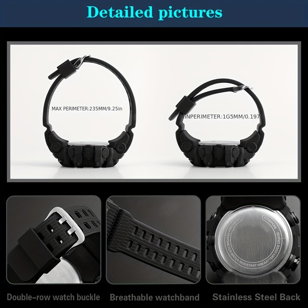 Large Dial Sports Electronic Watch for High School Boys