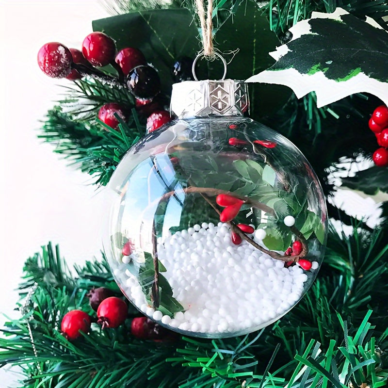 Transparent Plastic Fillable Ornament Balls for Christmas Decoration