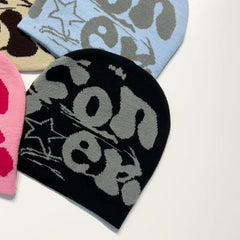 Sport Windproof Knit Beanie Hat With CON Letter Embroidery