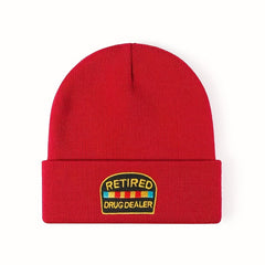 Embroidery Knitted Hat Warm Beanie