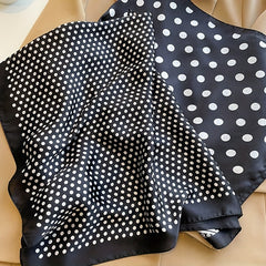Vintage Dot Paisley Print Satin Shawl Boho Head Wrap