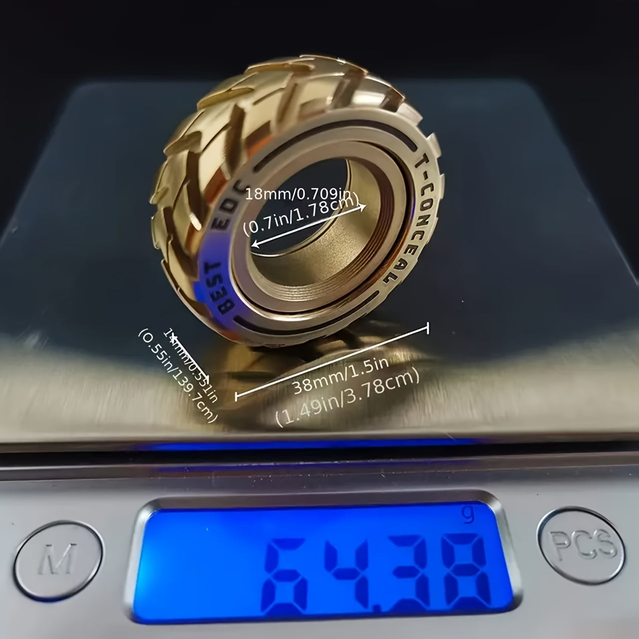 Metal Ring Spinning Top Durable Smooth Surface Indoor Outdoor Toy