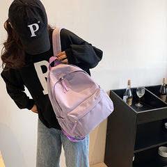 Women's Casual Backpack Short Trip Daypack Solid Travel School Bag