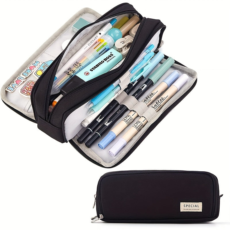 Large Capacity Pencil Case for Students Three Layers