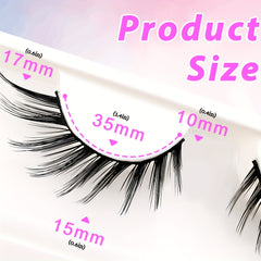 5 Pairs Cat Eye Lashes Fluffy Curling Faux Mink False Eyelashes