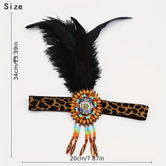 Bead Feather Headband Holiday Party Supplies