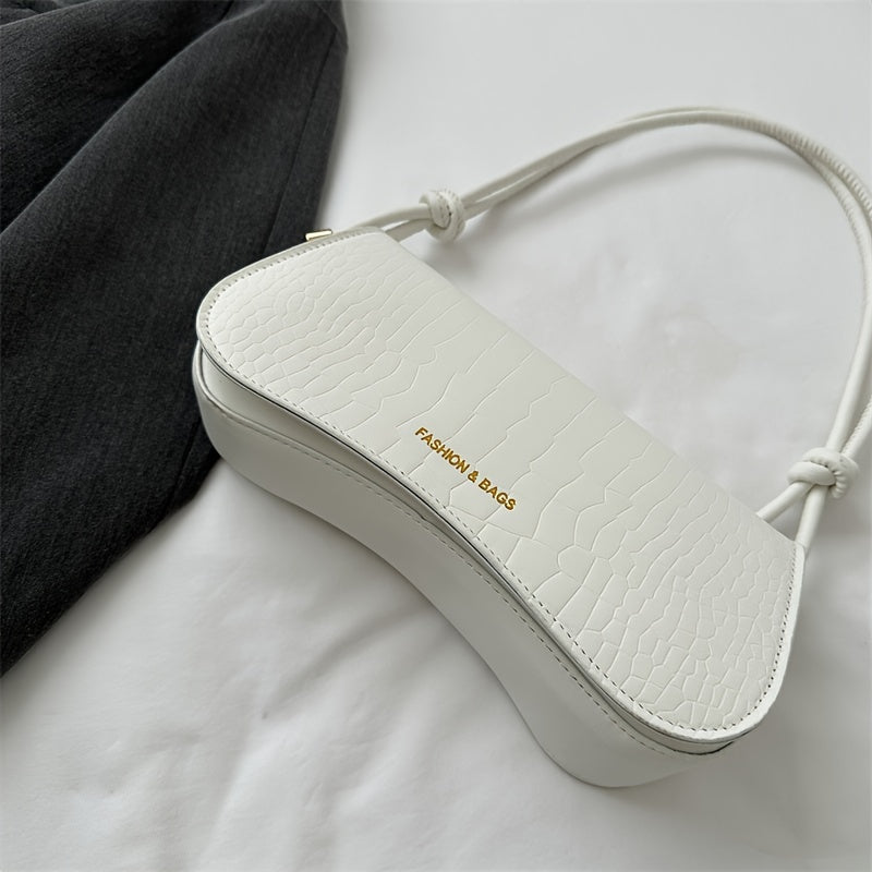 Minimalist Solid Baguette Bag All Match Flap Underarm Bag Shoulder Bag