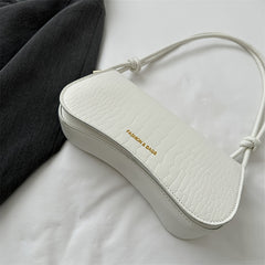 Minimalist Solid Baguette Bag All Match Flap Underarm Bag Shoulder Bag