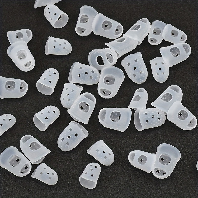 8Pcs Silicone Finger Guards Guitar Fingertip Protectors for Ukulele Guitar