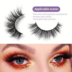 7 Pairs 3D Faux Mink Hair False Eyelashes Wispy Fluffy Extension