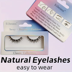 Natural Fluffy Faux Mink Lashes Soft Wispy Extension With Box