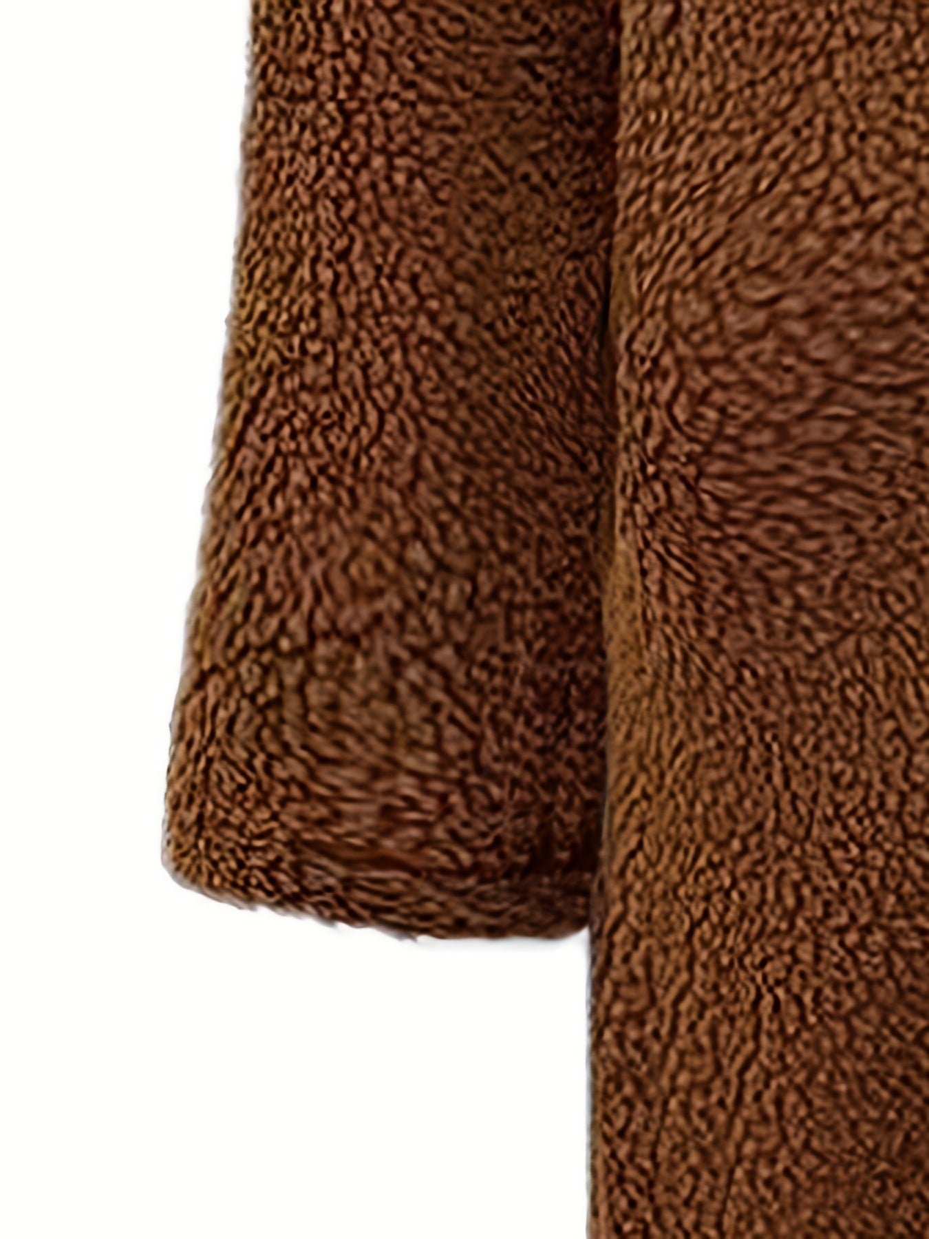 Double Breasted Hooded Teddy Coat Casual Outerwear