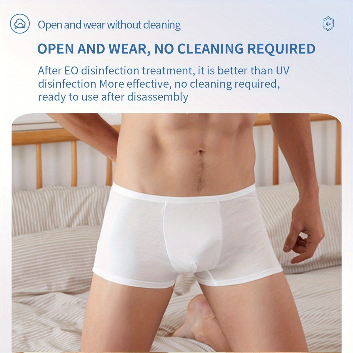 5pcs Disposable Men's Underwear for Travel Camping Emergency