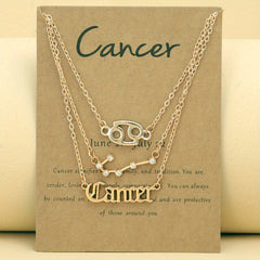 Zodiac Symbols Thin Chain Anklet Friendship Bracelet Gift For Women