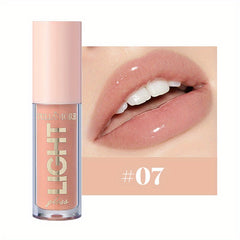 12-Color Moisturizing Candy Lip Gloss with Pearlescent Lustrous Mirror Finish