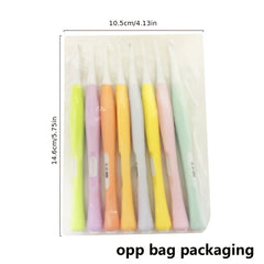 8pcs Crochet Silicone Handle Sweaters Knitted Hooks Ergonomic Soft Grip