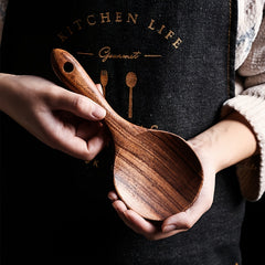 Teak Wooden Spoon Set for Porridge Rice Soup Seasoning Durable Kitchen Utensils