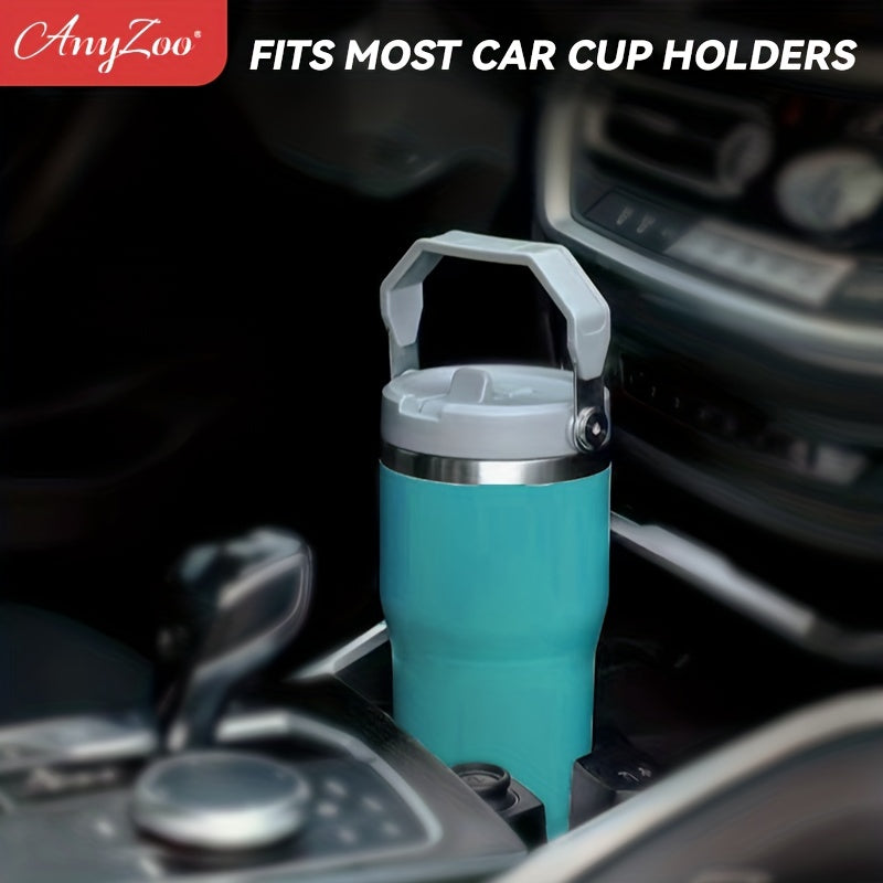 ANYZOO 30oz Stainless Steel Tumbler, Lid, Straw, Reusable, Dishwasher Safe