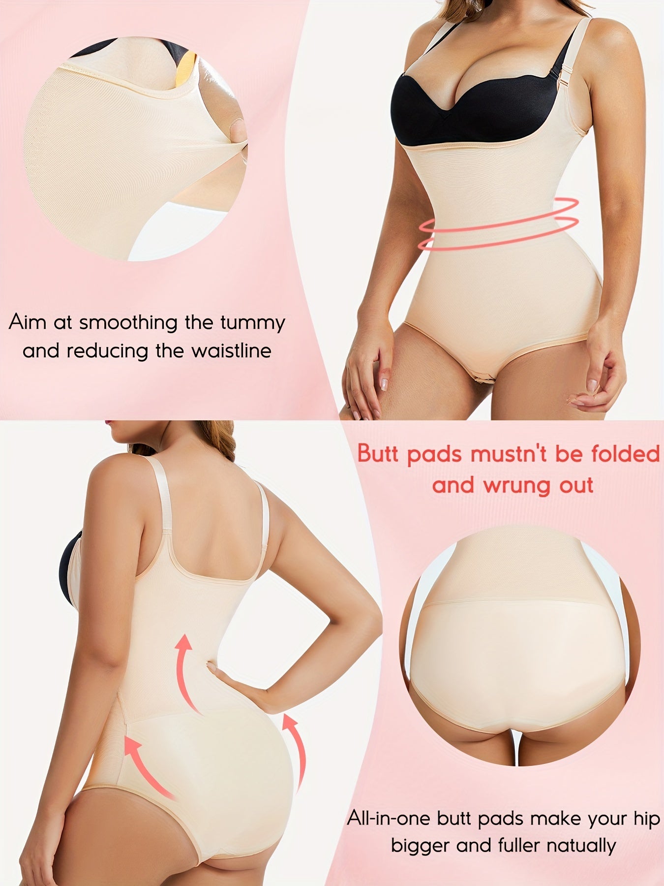 Tummy Control Butt Lifting Body Shaper Open Bust Underwear