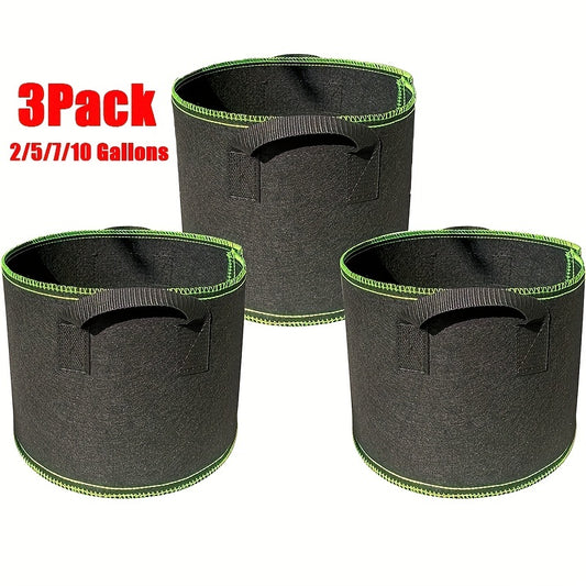 Plant Grow Bags Garden Fabric Pots Aeration Heavy Duty Nonwoven Handles