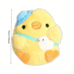 2pcs Plush Chick Charms Bag Ornaments Keychains