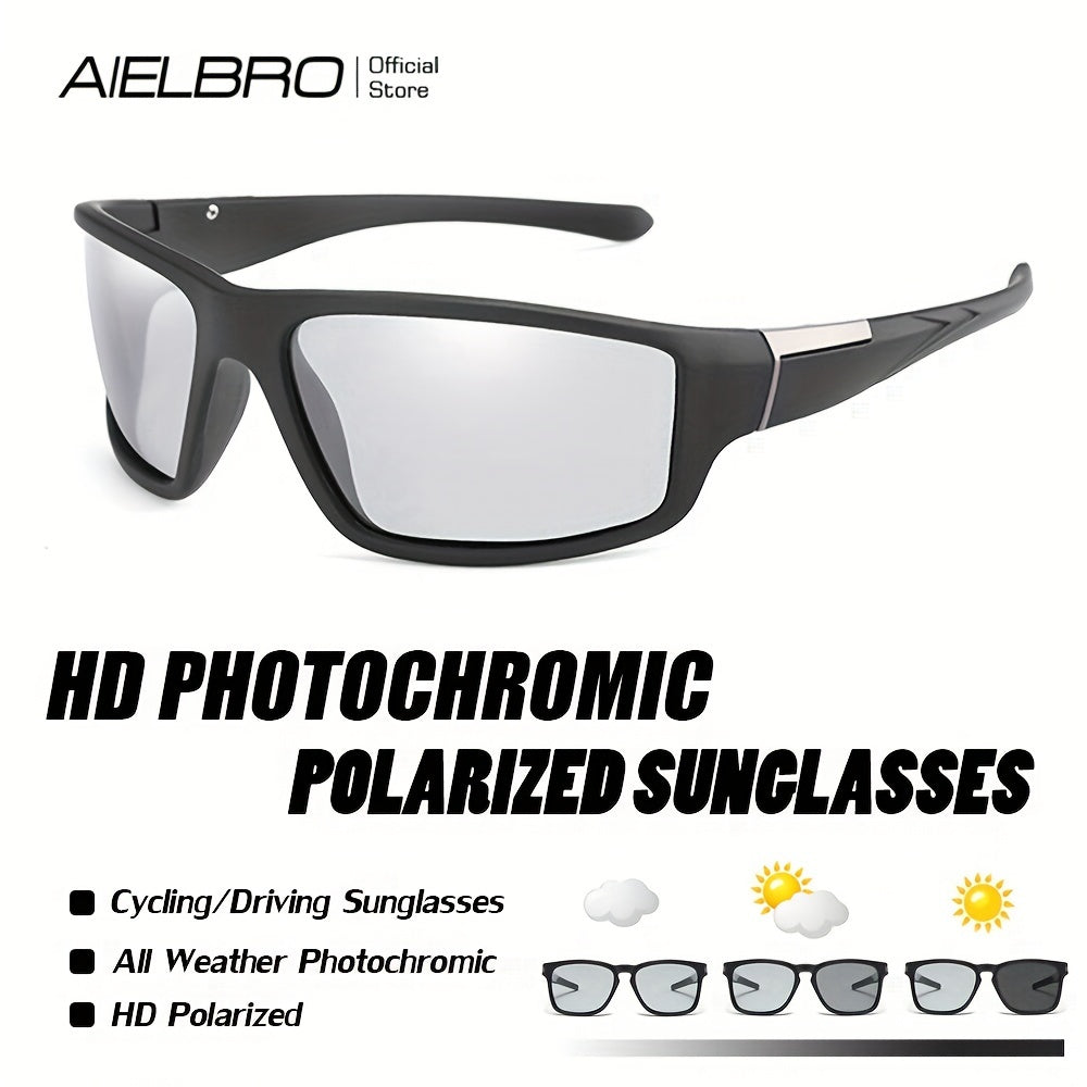 AIELBRO Polarized Sunglasses Chameleon Photochromic Driving Eyewear