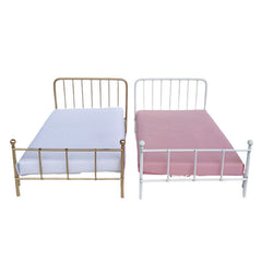 1:12 Dollhouse Mini Iron Frame Single Bed Decoration