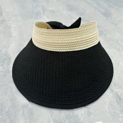 Embossed Visor Hat Wide Brim UV Protection Beach Hat