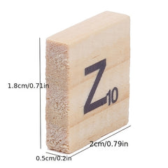 100pcs Alphabet Wooden Squares Jigsaw Puzzle Game Letter Wood