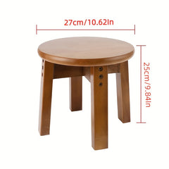 Durable Solid Wood Small Round Stool Shoe Changing Seat