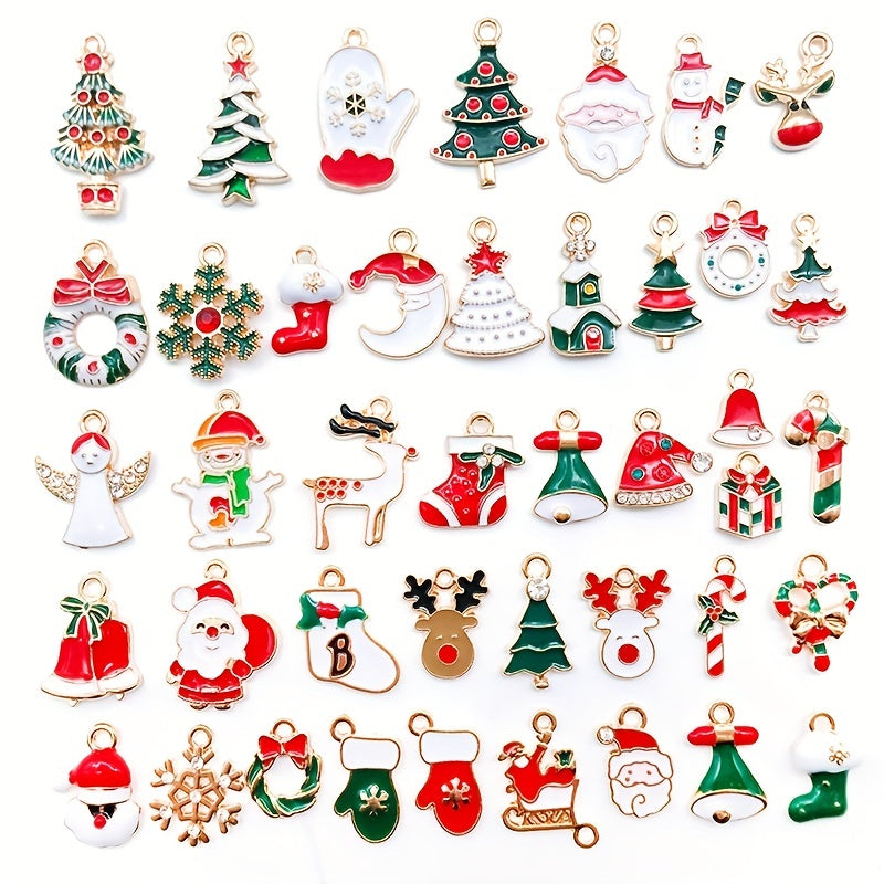 Christmas Snowman Hat Santa Claus Alloy Pendant DIY Accessories
