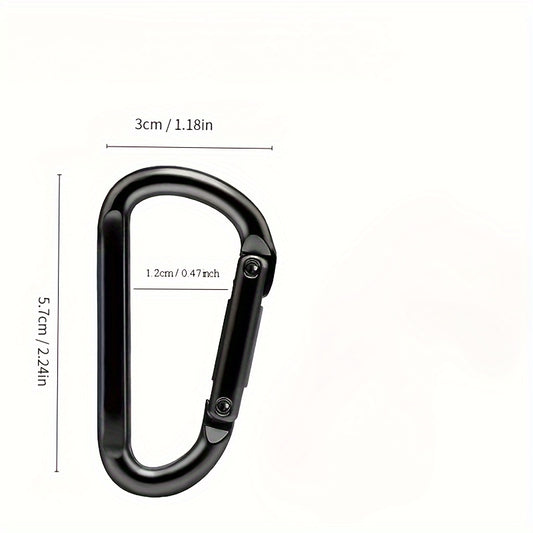 Durable D Buckle Keychain Portable Metal Buckle Camping Hiking Accessory