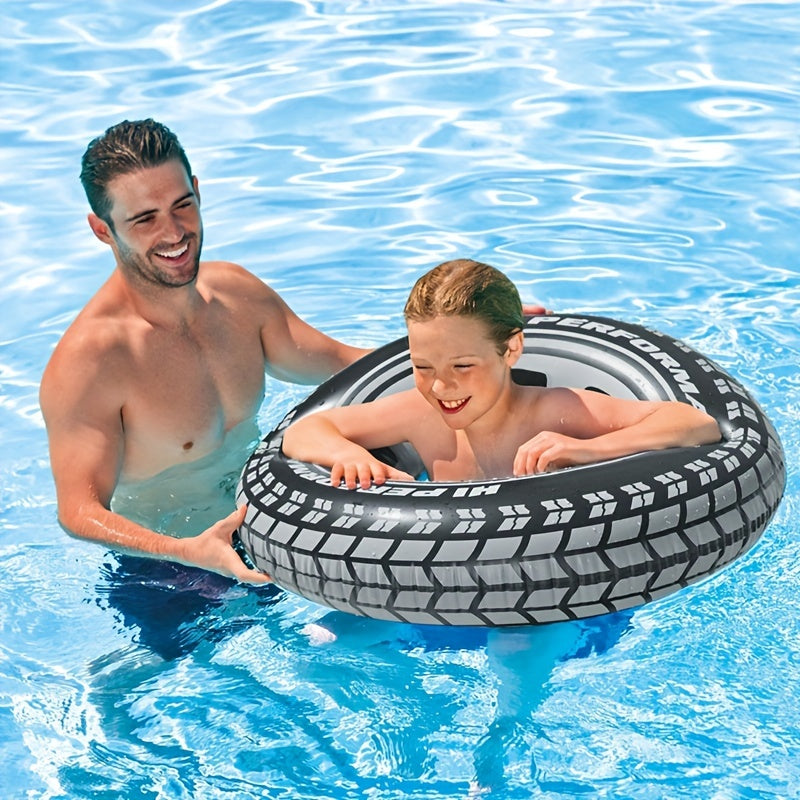 1pc PVC Inflatable Car Tire Swimming Ring for Summer Parties