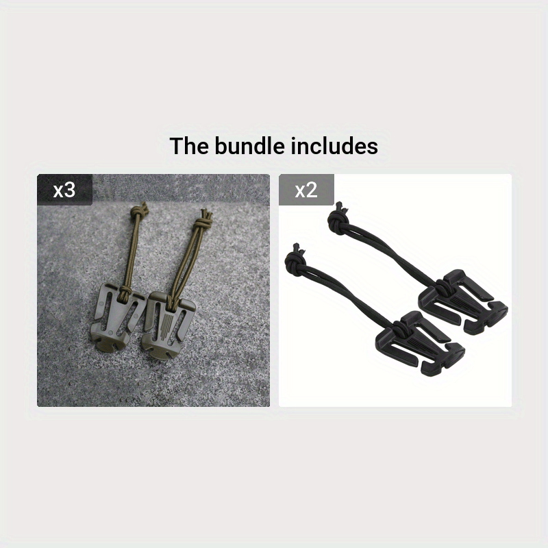 2pcs Webbing Backpack Buckle Quickdraws Carabiner Clip