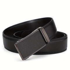 Men's High end Leather Automatic Buckle Business Belt