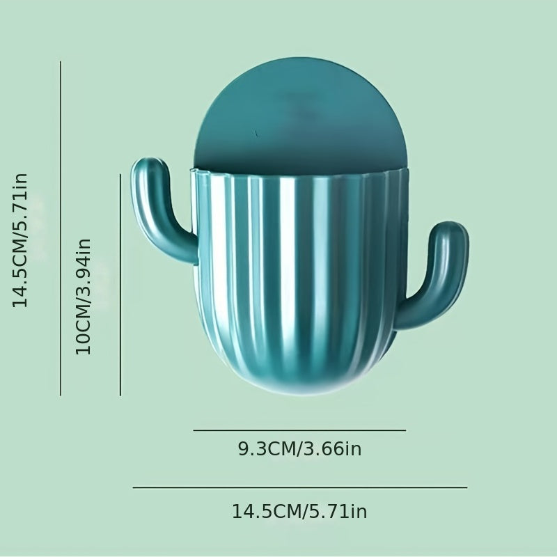 Cactus Makeup Brush Holder Wall Mounted Storage Box