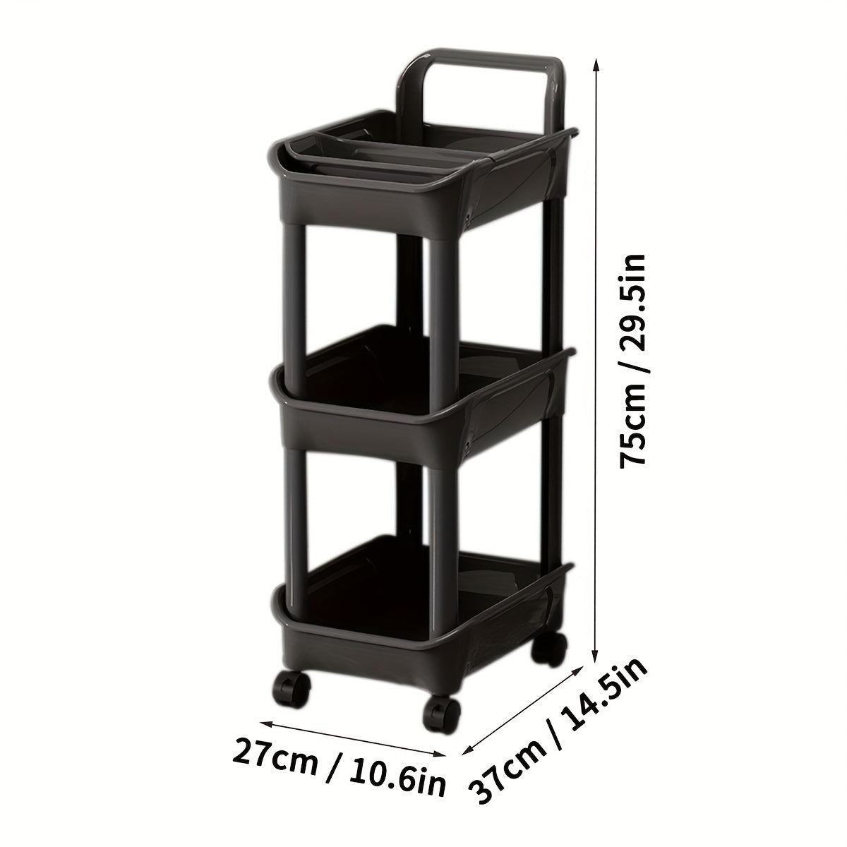 Plastic 4-Layer Storage Rack Large Capacity Snack Seasoning Kitchen Living Room