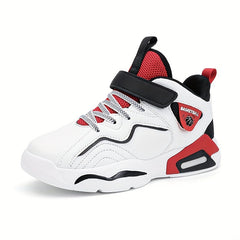 Boy's Block Basketball Shoes Hook Loop Comfy Breathable Non Slip