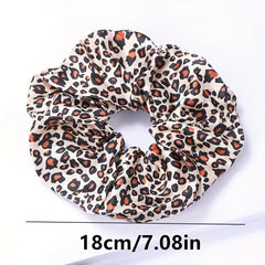 Y2K Leopard Pattern Scrunchies Hair Accessories Women Girls