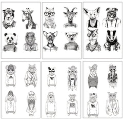 Animal Cat Mouse Rabbit Portrait Clear Stamps Scrapbooking Card Making