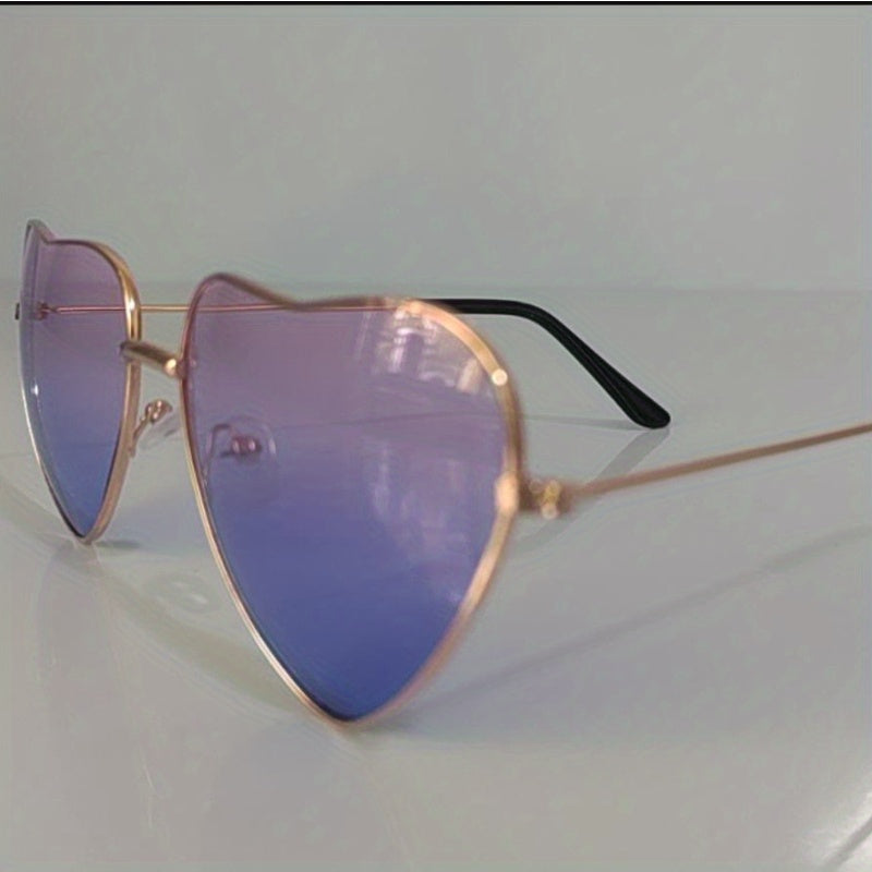 Heart Metal Frame Sunglasses UV400